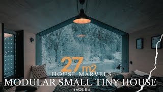 MODULAR SMALL TINY HOUSE DESIGN IDEAS | 27 m2 | |KALUGA OBLAST | RUSSIA
