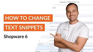 How to: Change Text Snippets - Shopware 6 Tutorial