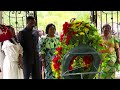 14 ans de la mort d'Edith Lucie #BONGO Ondimba. Dépôt d'une gerbe de fleurs sur sa tombe à #Edou