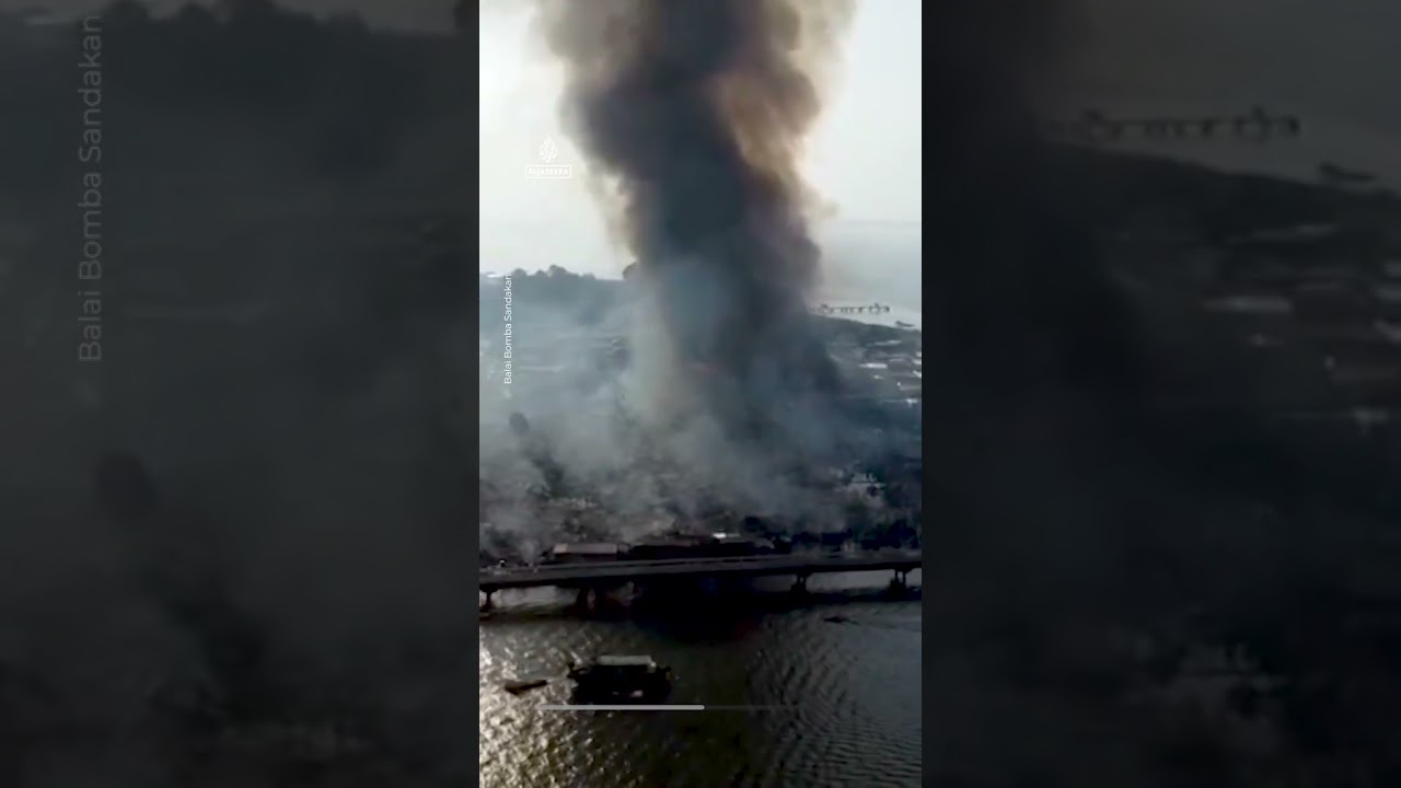 نزوح الآلاف جراء حريق يلتهم قرية ماليزية في جزيرة بورنيو