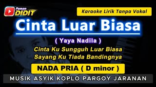 Cinta Luar Biasa  Karaoke Nada Pria  Cowok  Yaya Nadila  Andra Respati  Koplo Jaranan Male Key