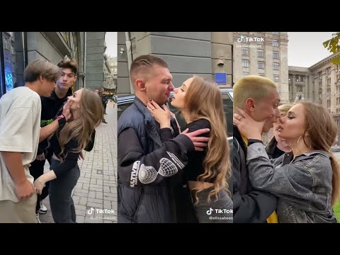 KISSING PRANK IN PUBLIC GONE WRONG🙈