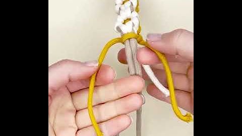Macrame Tutorial for COMPLETE beginners | | 마크라메 플라워 키링 만들기 How to make a Macrame Keychain #shorts