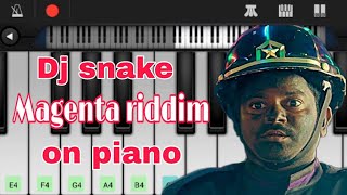 #djsnake #magentariddim.                                Dj Snake Magenta riddim on Piano screenshot 5