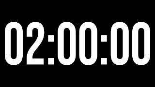 2 Hour BIG Timer with no background music and a digital alarm clock sound at the end.