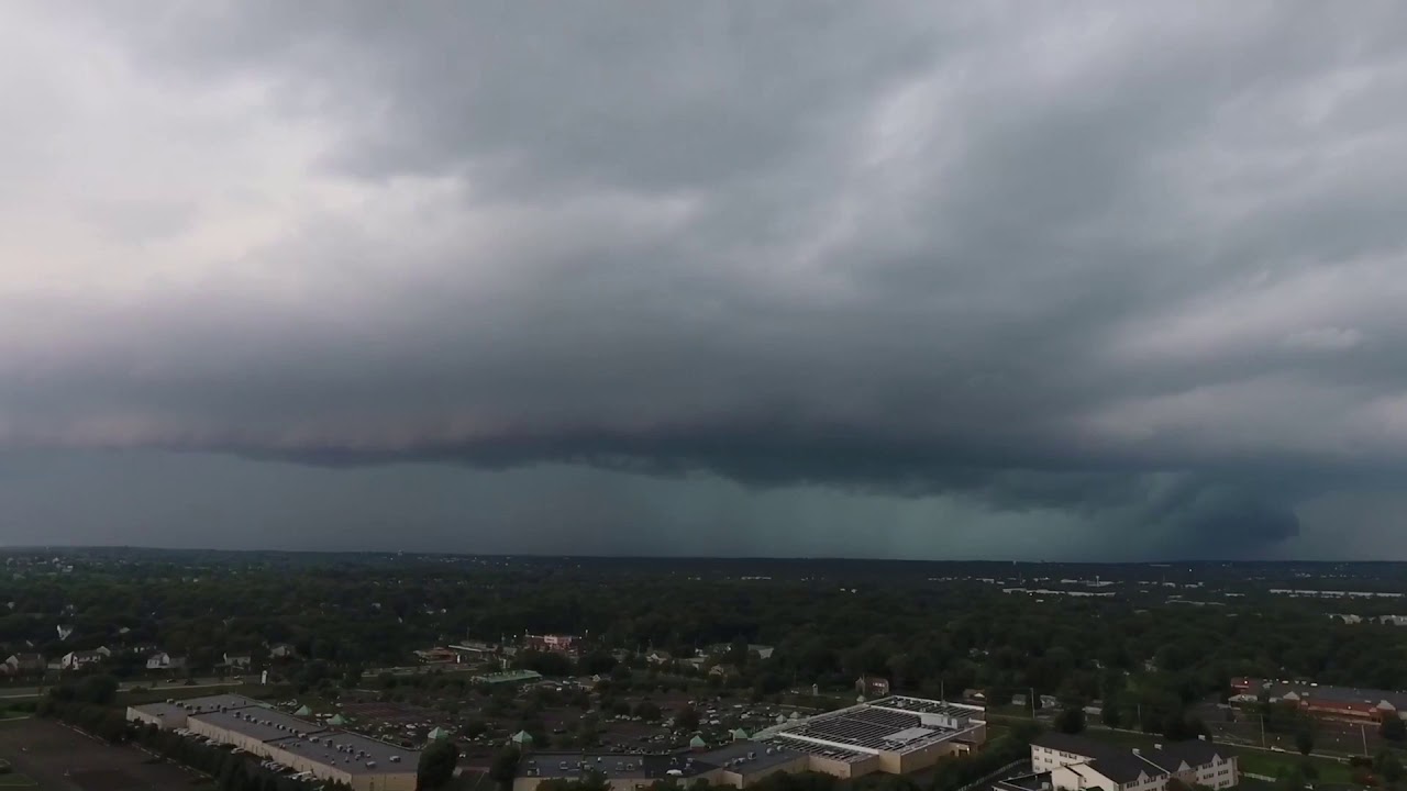 Drone footage Severe Thunderstorm - YouTube