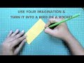 PAPER ROCKET #diy #papercraft #fun #art #kidsactivities #outdoors #strawcraft #craft #craftideas 