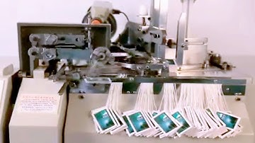 tags threads tie machine automatic clothes tag threading equipment máquina de etiquetas de ropa