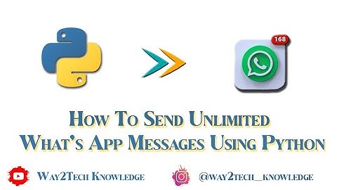 Send WhatsApp Message using Python | Can I automate WhatsApp messages with python| Automate WhatsApp