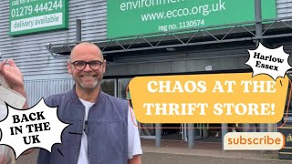 CHAOS AT THE THRIFT STORE | Thrifting in the UK | Full Haul on the Train! | Harlow, Essex #goodwill