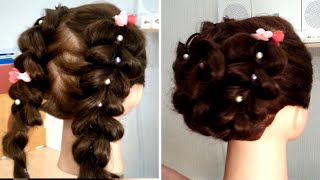 ヘアアレンジ 子供のピアノ発表会にあうツインテール まとめたら大人かわいいスタイルにもなるヘアアレンジ Up Style From Heart Knit Twin Tail Fleur Beauty