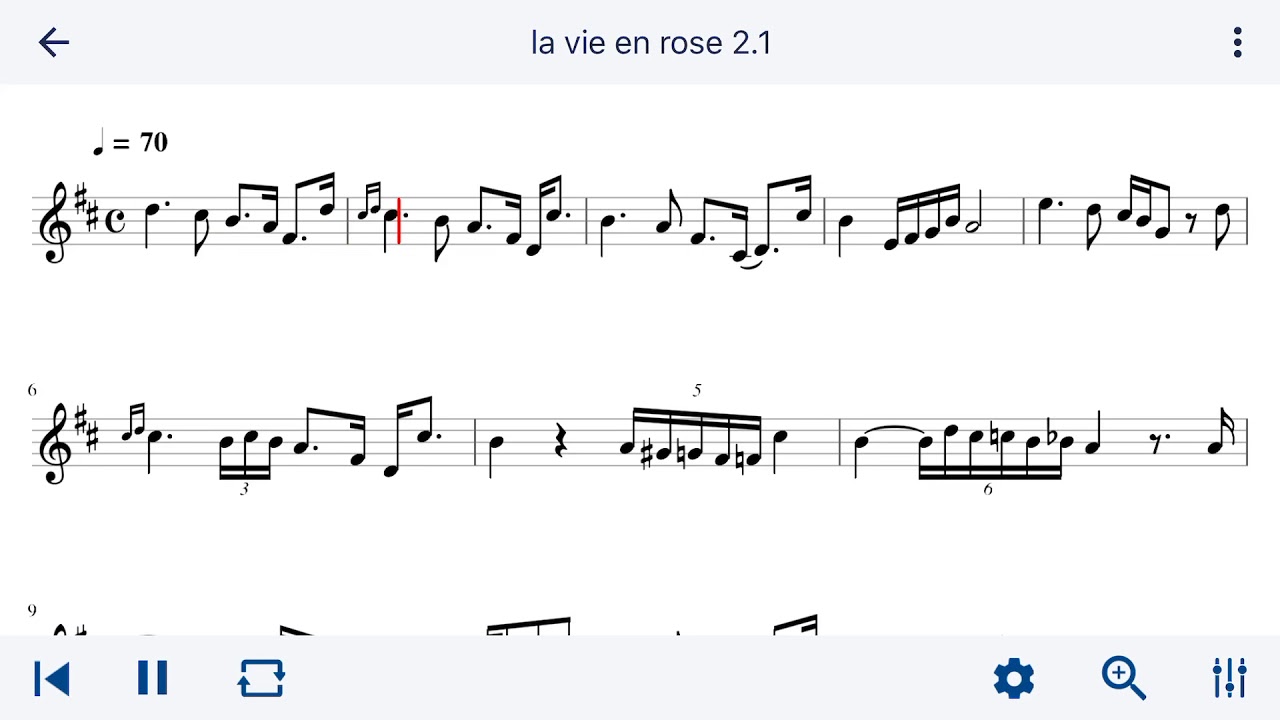 La vie en rose trumpet sheet music YouTube