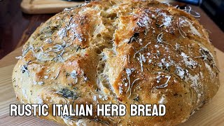 No-Knead Herb Bread | Easy Artisan Style At Home