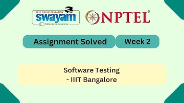 Software Testing Week 2 || NPTEL ANSWERS 2025 || My Swayam || #nptel #nptel2025 #myswayam