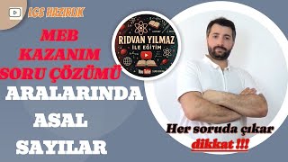 8. Sınıf Aralarında Asal Sayılar | MEB Kazanım Testi Çözümleri | LGS’ye Hazırlık 8. Sınıf Aralarında Asal Sayılar | MEB Kazanım Testi Çözümleri | LGS’ye Hazırlık