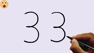 How To Draw A Adorable Cat Using Number 3 Easy Step By Step And Viral Drawing Tutorial