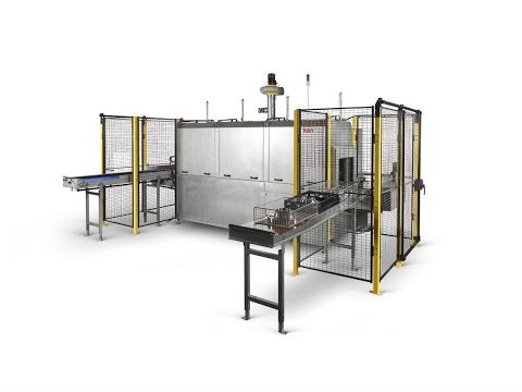 Official video still of the U-line basket-washing system