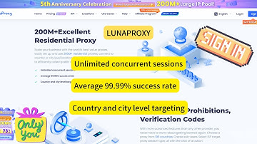 lunaproxy | 200M+Excellent Residential Proxy,Unlimited bandwidth Unlimited IP usage，free proxy