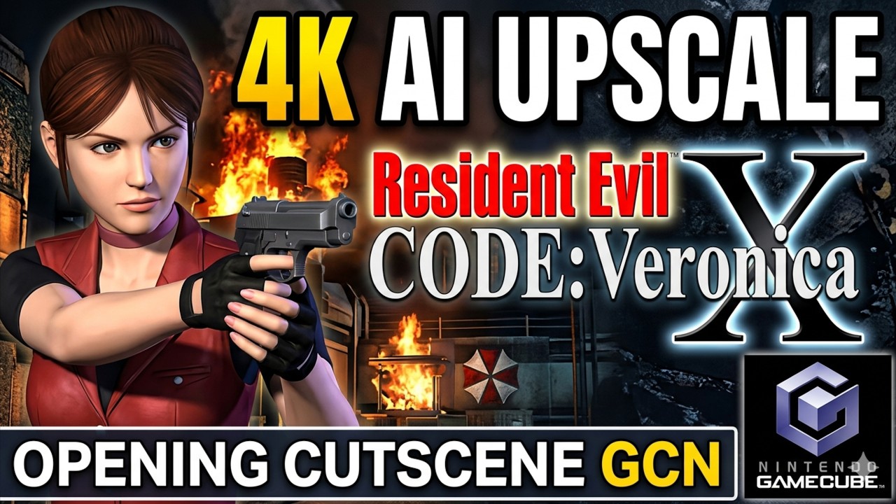 Resident Evil: Code Veronica X (GameCube) Opening Cutscene AI Upscale ...