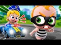 Five little thieves  little police chases thief  kids songs and nursery rhymes  songs for kids