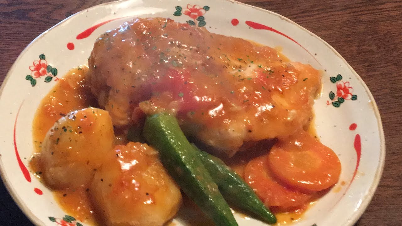 ★チキンガーリックトマトステーキ★作り方