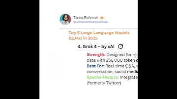 Top 5 LLMs of 2025 You Need to Know | #LLM #GPT4 #Claude4 #GeminiAI #grok  #ai2025