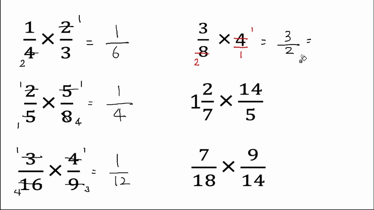 分数のかけ算 問題練習２ Youtube