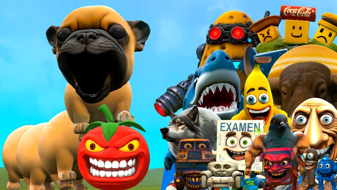 NEW HUNGRY PIBBLE WORM FROM ROBLOX VS ALL ITALIAN BRAINROT MEMES In Garry's Mod!