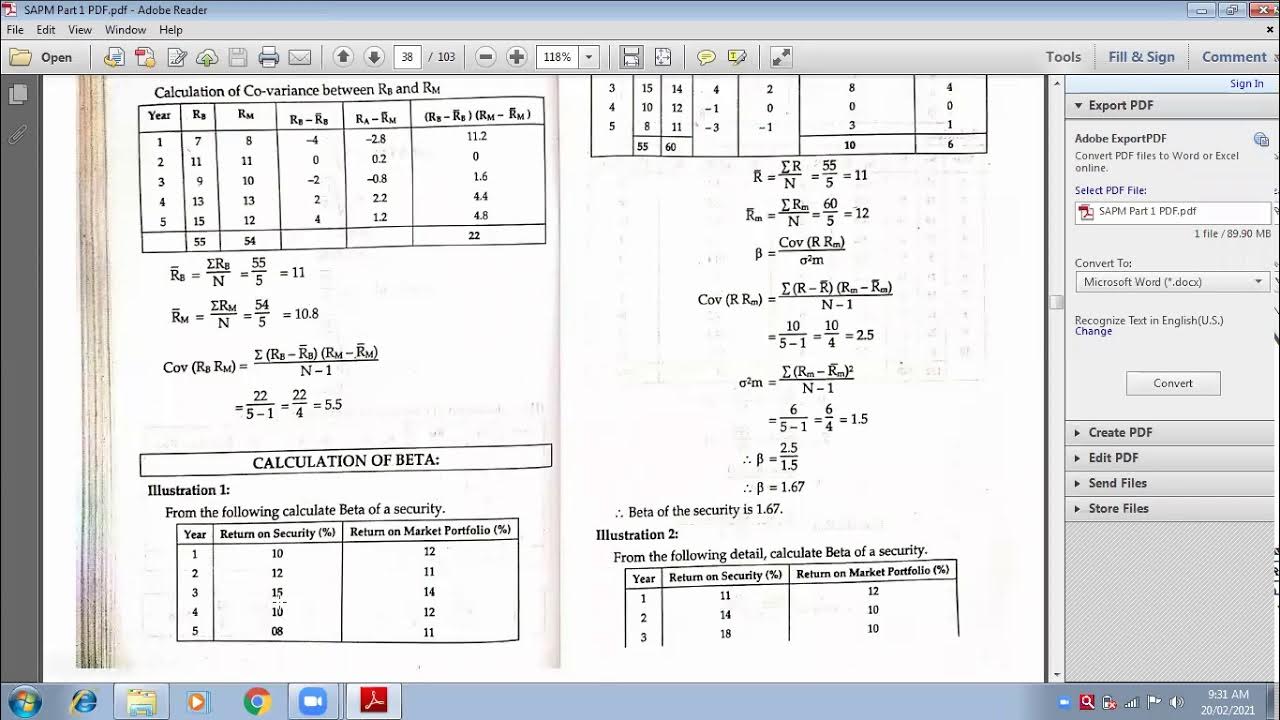 20 Feb Portfolio Analysis and Selection (Beta) (1) YouTube