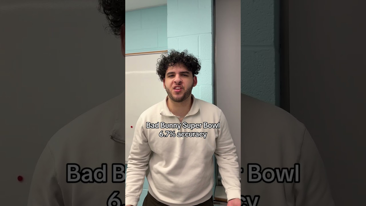 Bad Bunny Super Bowl 6.7% accuracy #badbunny #superbowl #shorts