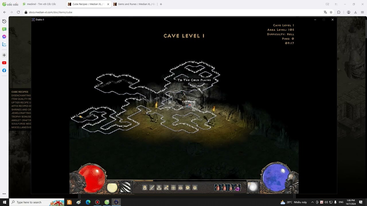 Diablo 2 Median XL 2.9.3 CUBE RECIPES hướng dẫn cơ bản
