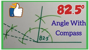 How To Construct 82.5 Degree Angle With Compass | 82.5 Degree Angle With Compass