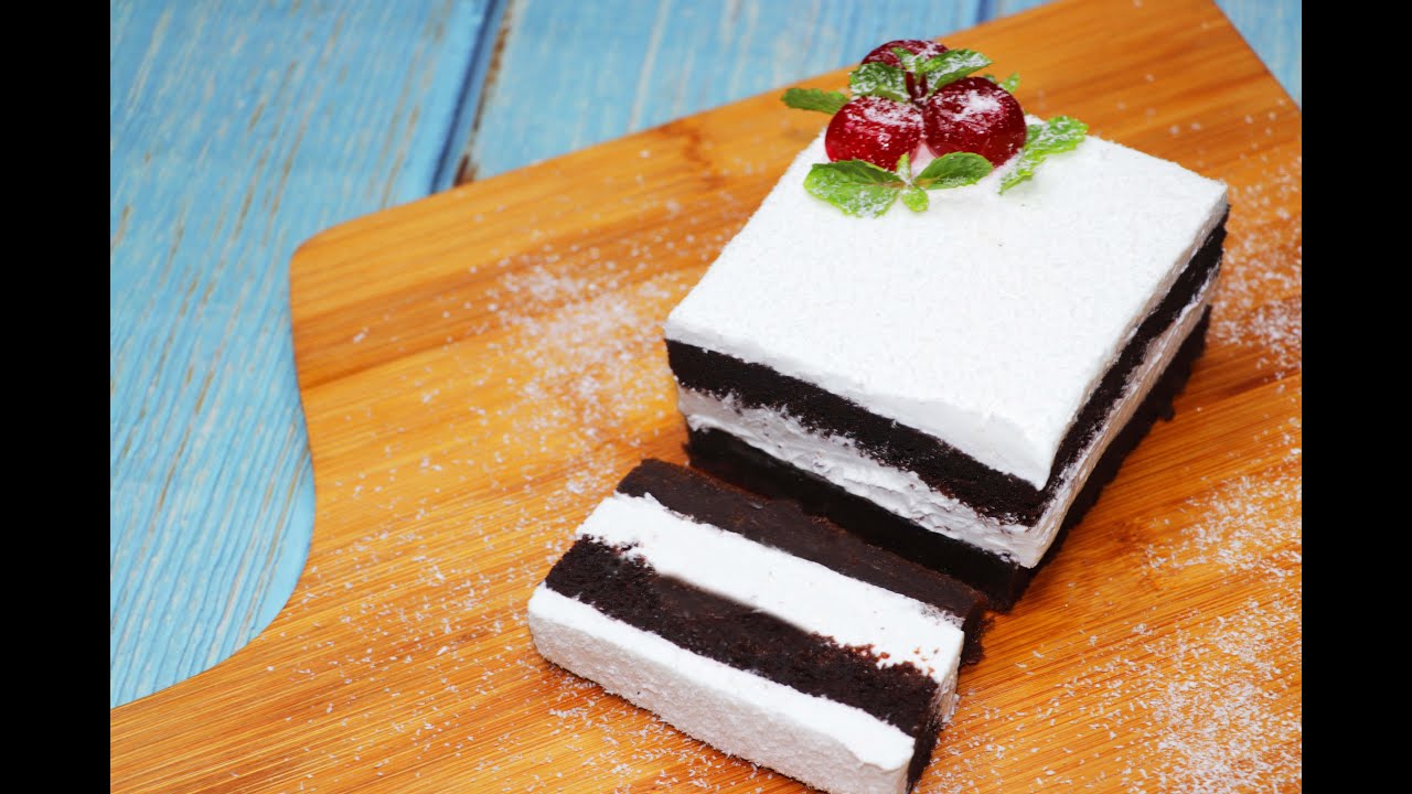 How t o make easy Christmas cake | Easy snow Christmas chocolate cake