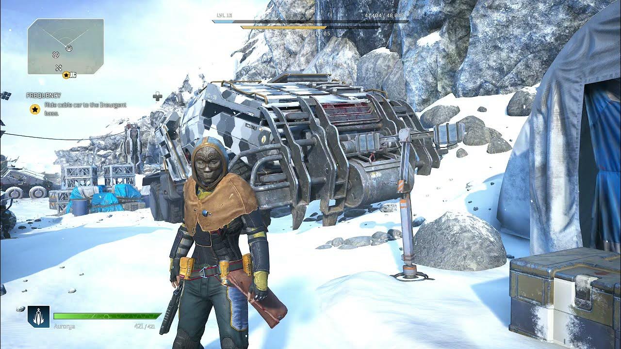 Outriders Frequency Quest Get to Cable Car for Ride to Insurgent Base