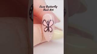 Easy Butterfly Nail Art For Beginners 🦋 #nailart #spring #nails