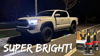 How To Install LED Low Beam H11 Light Bulbs on 2016 - 2023 Toyota Tacoma | Auxbeam GX LED Review screenshot 5