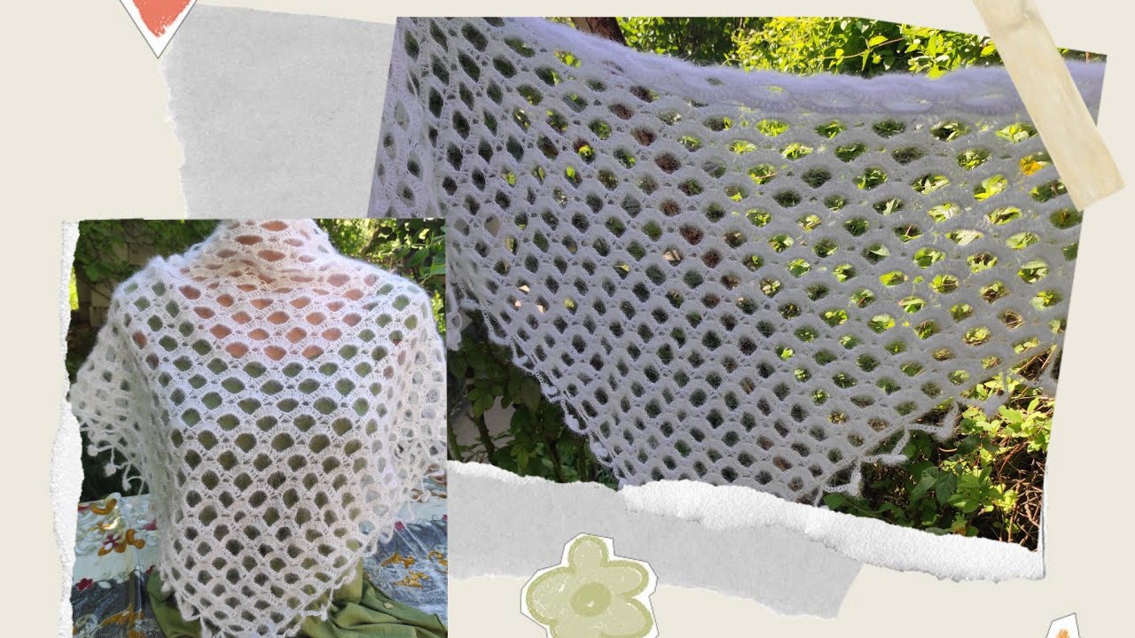 Lecția 59 . Croșetăm un șal frumos și ușor