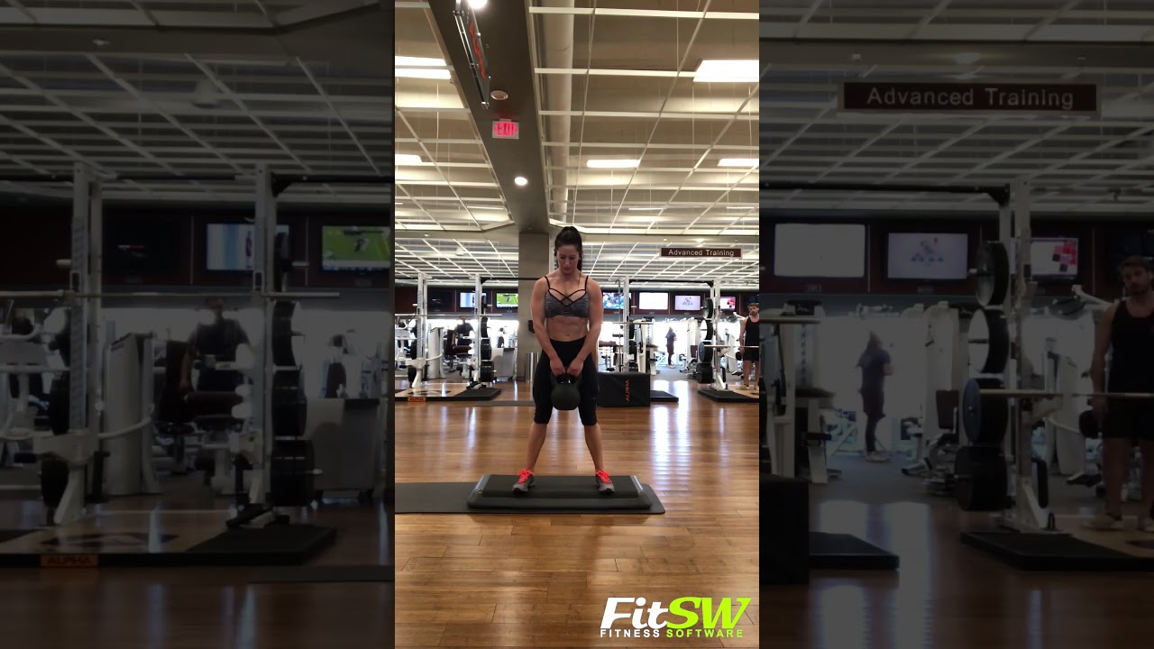 Wide Straight Leg Kettlebell Deadlifts Exercise Demo Howto YouTube