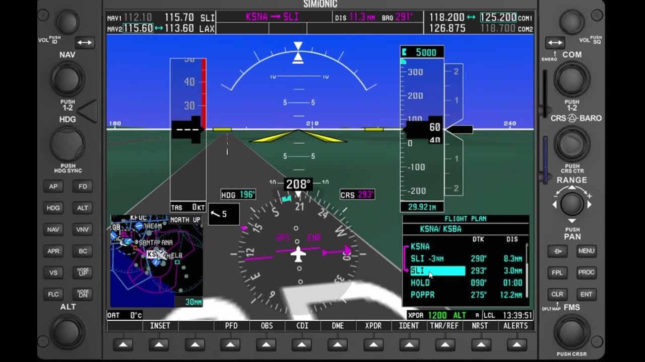 Part 3 The G1000 PFD CDI (GPS, NAV1, NAV2) YouTube