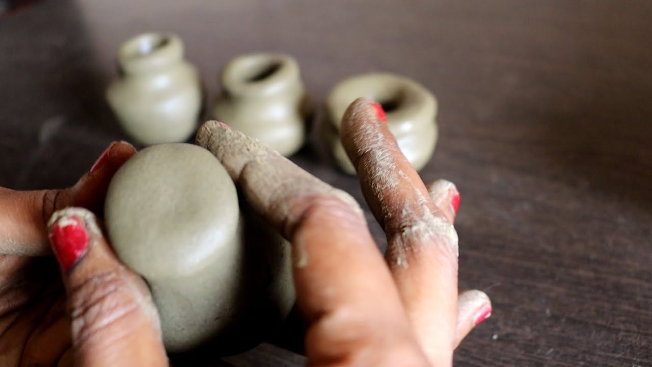 How to make pots with Clay. How to miniature pots with Clay. How to