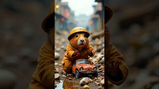 A Rats Car Is Broken By A Stone