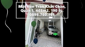 Mặt tiền Trần Khắc Chân Quận 1 403m2 190 tỷ