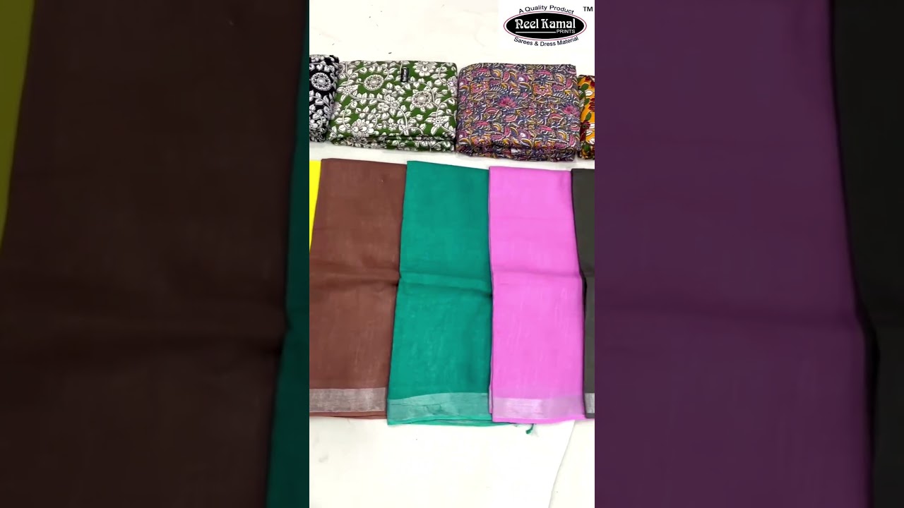 100% Pure Linen Cotton Sarees 