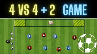 4 vs 4 + 2 Game | Overload In Possession | U12, U13, U14, U15 | Football/Soccer screenshot 4