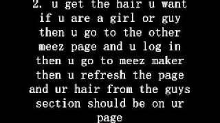how to cross dress on meez.........also the coinz code for june 2011