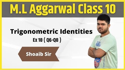 Class 10 | M.L  Aggarwal | Trigonometric identities | Ex 18 | Part 02