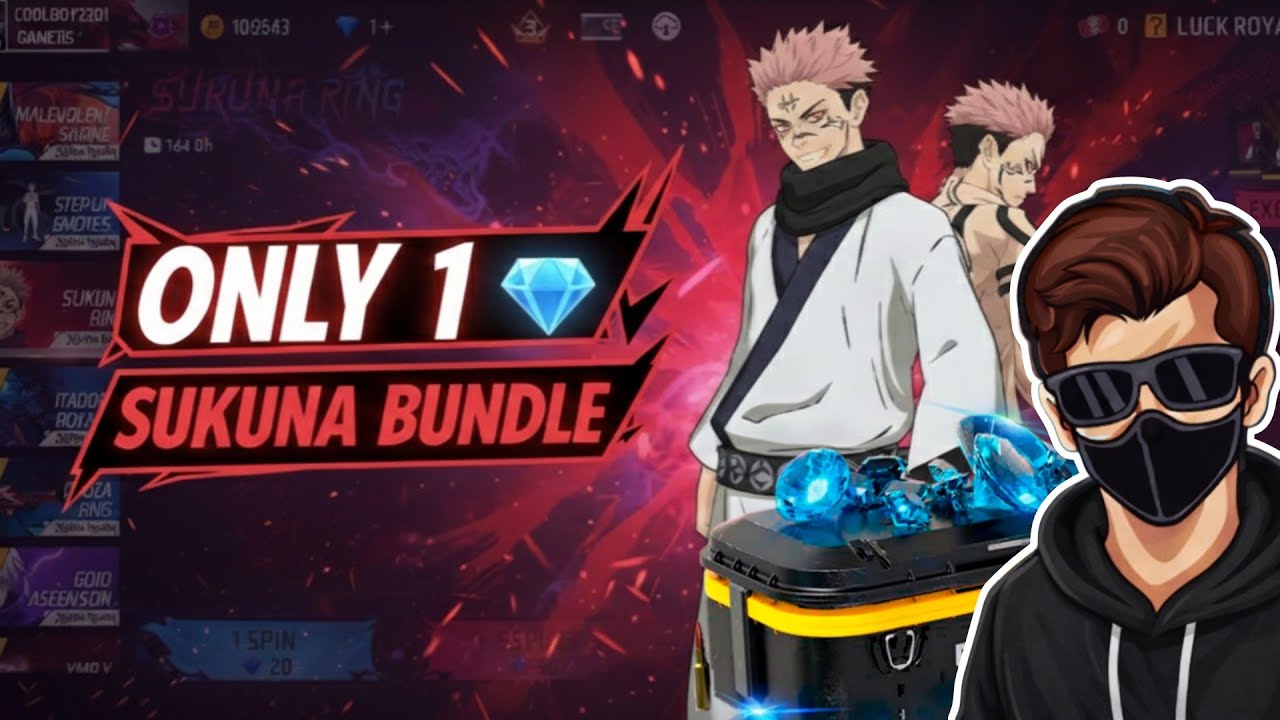 ONLY ₹1 DIAMOND 💎 😭 | SUKUNA RING BUNDLE | FREE FIRE MAX | COOLBOY 