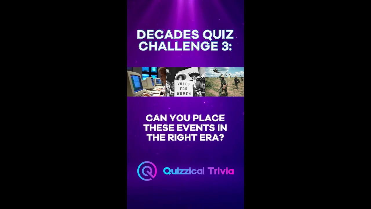 Historical Milestones Trivia Can You Place Events in the Right Decade