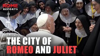 How the Pope was welcomed in the city of Romeo and Juliet Resimi