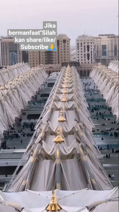 Detik-Detik Terbuka nya Payung di Masjid Nabawi #masjidnabawi #makkah#shorts